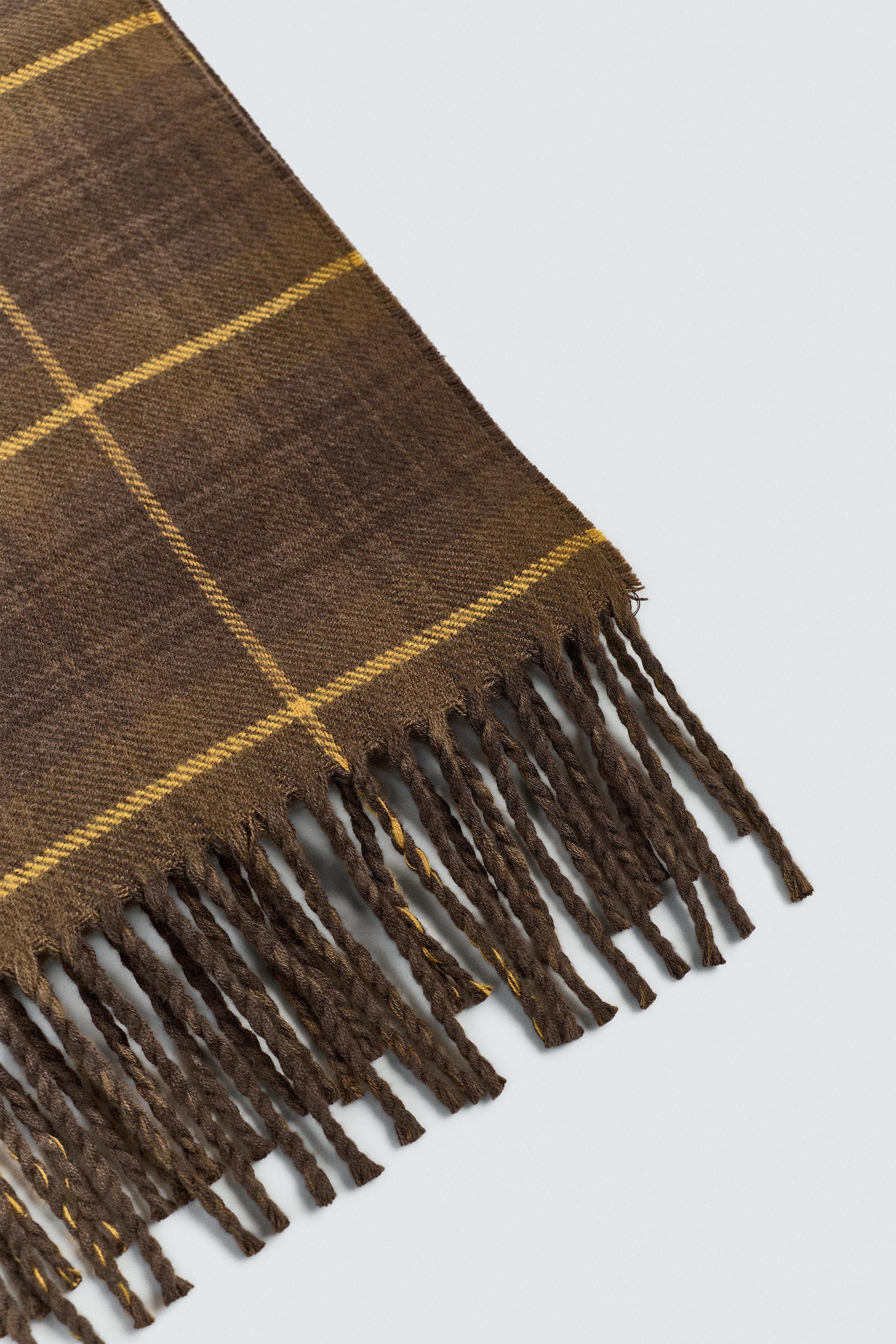 COMBINED PLAID SCARF